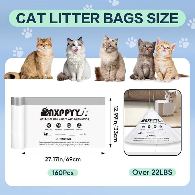 160 Count Cat Litter Box Liners - Image 2