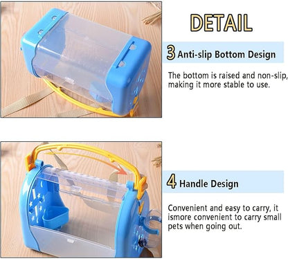 kathson Portable Hamster Cage Dwarf Hamster Carry Travel Cage - Image 4