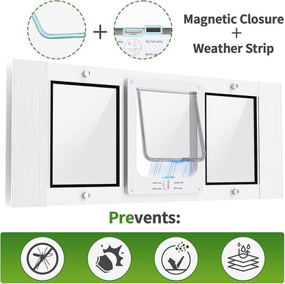 Aluminum Frame Cat Door for Window - Image 5