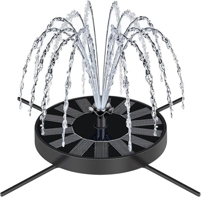 Solar Fountain Pump with Spray Height Adjustment, Upgrade Glass Solar Bird Bath by SEIRMEP