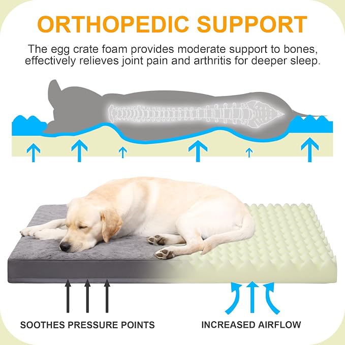 KSIIA Orthopedic Dog Crate Bed - Image 2
