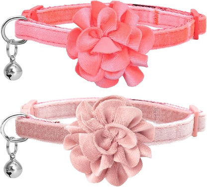 azuza 2 Pack Cat Collar Floral by azuza