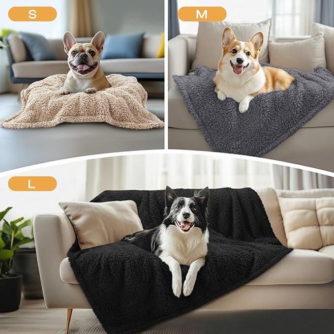 1 Pack 3 Calming Blankets Fluffy Premium Fleece Pet Blanket Soft Sherpa Throw - Image 3