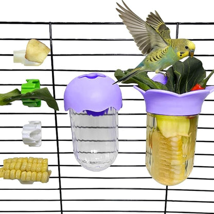 7 PCS Bird Cage Feeder for Vegetable Millet Holder Cage Accessories by Unknown