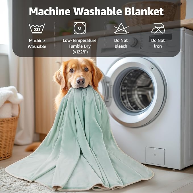 LOOBANI Waterproof Blanket for Bed: Reversible Soft Flannel Twin Bed Blanket - Image 9