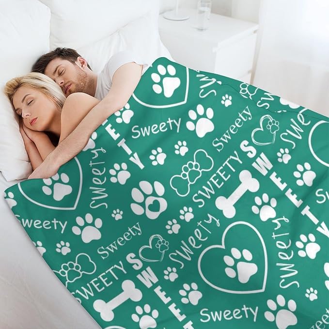 Personalized Paw Print Dog Blanket - Image 5