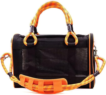 Buddy's Best Airline Approved Pet Carrier – Black & Orange Heavy Duty, Fits by Buddysbest