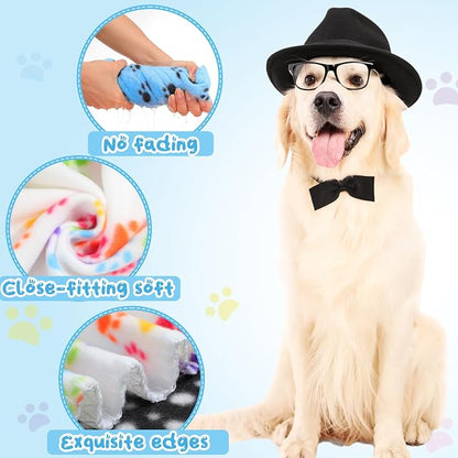 Eccliy 20 Pcs Puppy Blanket Pet Soft Fleece Dog Blankets Warm Felt Throw Sleep - Image 6