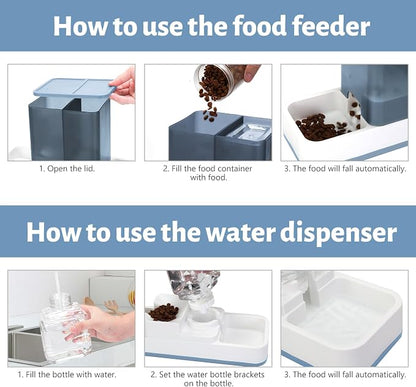 Yummy Sam Automatic Small Pet Feeder and Water Dispenser, 2 in 1 Gravity Cat - Image 5