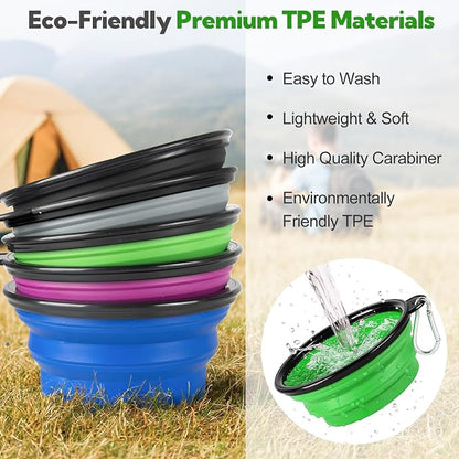 Collapsible Dog Bowl 2 Pack, Dog Water Bowls - Image 5