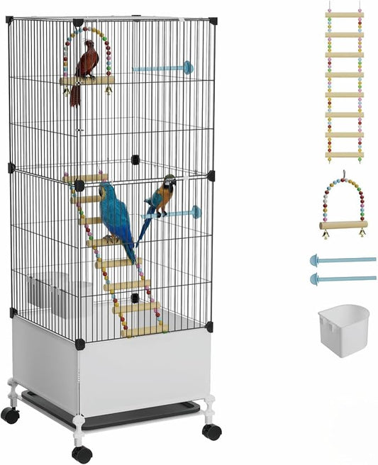 Medium Flight Bird Cage, Wide Birdcage by STILLCOVE