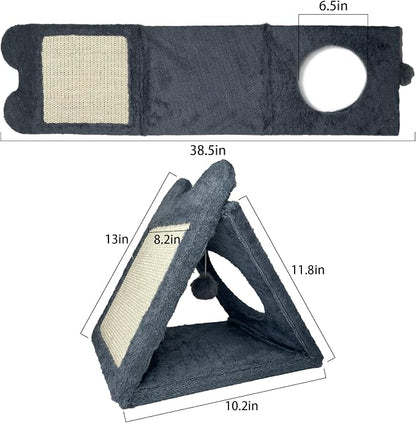 Fhiny Triangle Cat Scratching Post, Natural Sisal Cat Standing Scratch Board - Image 7