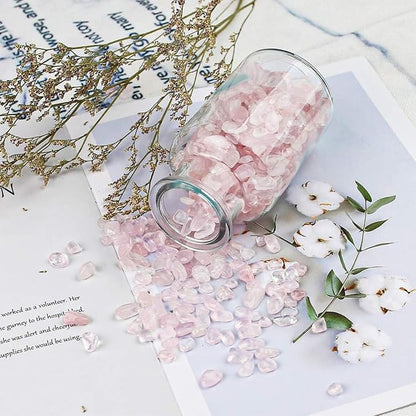 JOHOUSE Rose Quartz Crystals, 1lb Pink Crushed Rose Quartz Chips Bulk Tumbled - Image 4
