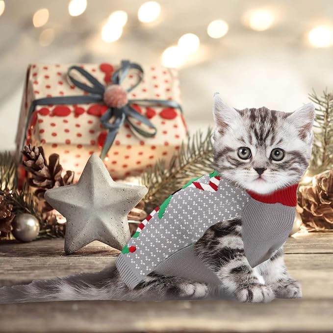Dog Cat Ugly Christmas Sweater Boy Girl Xmas Pet Clothes Holiday Puppy Costume - Image 8