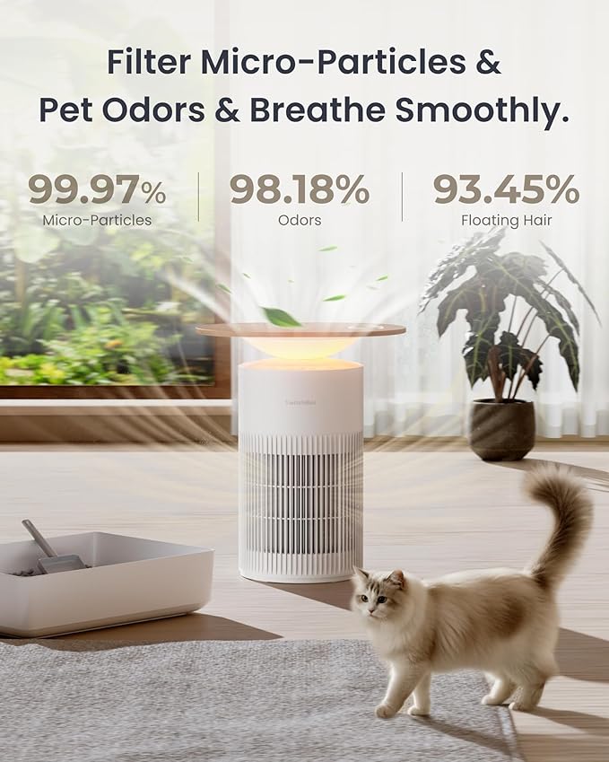 SwitchBot Air Purifier Table for Home up to 3620 ft², HEPA Air Purifier - Image 5