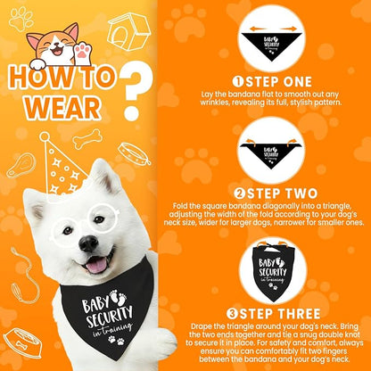 Baby Security in Training Dog Bandana Pet Scarf Pregnancy Announcement Dog - Image 4