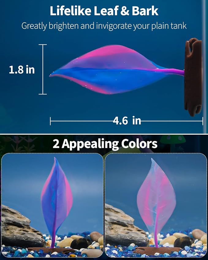 Uniclife Betta Leaf Hammock Soft Aquarium Rest Bed Fish Breeding Playing Pad - Image 4