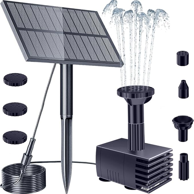 Biling Solar Water Pump Outdoor, Upgraded Solar Fountain Pump Kit by biling