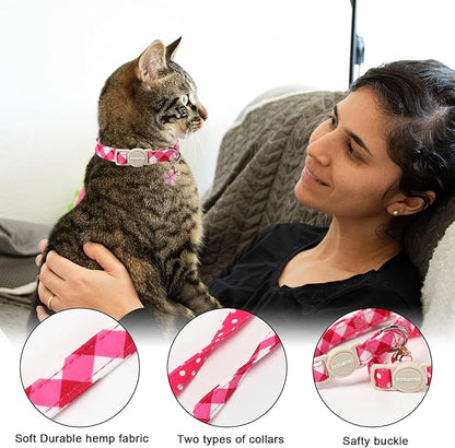 Cat Collar, 2 Pack Cute Cat Collars Breakaway - Image 2