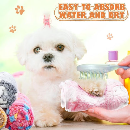 Chumia 18 Pcs Fleece Pet Blanket Soft Warm Sleep Mat Fluffy Cute Puppy Supplies - Image 4
