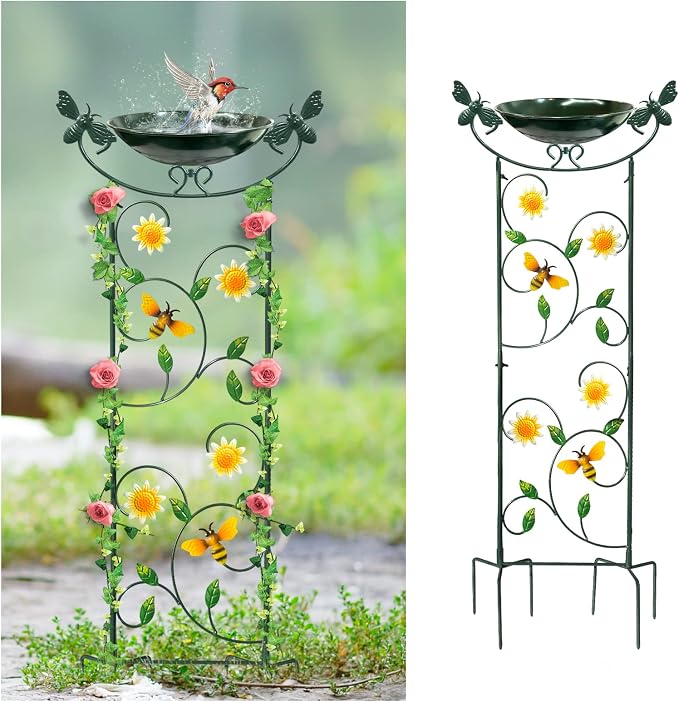 HONGLAND 36.5" Metal Bird Bath by HONGLAND