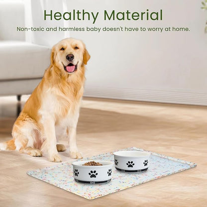 Ptlom Dog Food Mat Anti-Slip Dog Bowl Mats - Image 3