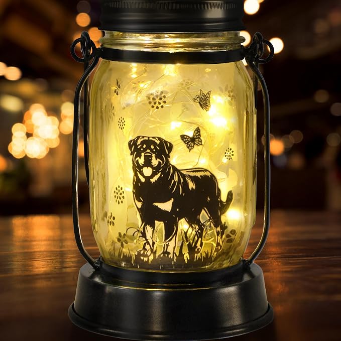 kyoryuger Rottweiler Gifts for Women/Men Rottweiler Solar Lanterns Dog Mom - Image 8