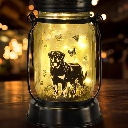 kyoryuger Rottweiler Gifts for Women/Men Rottweiler Solar Lanterns Dog Mom - Image 8