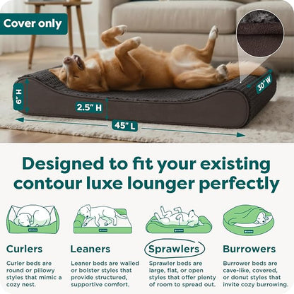 FurHaven Replacement Dog Bed Cover, Contour Luxe Lounger Design, Soft & - Image 3