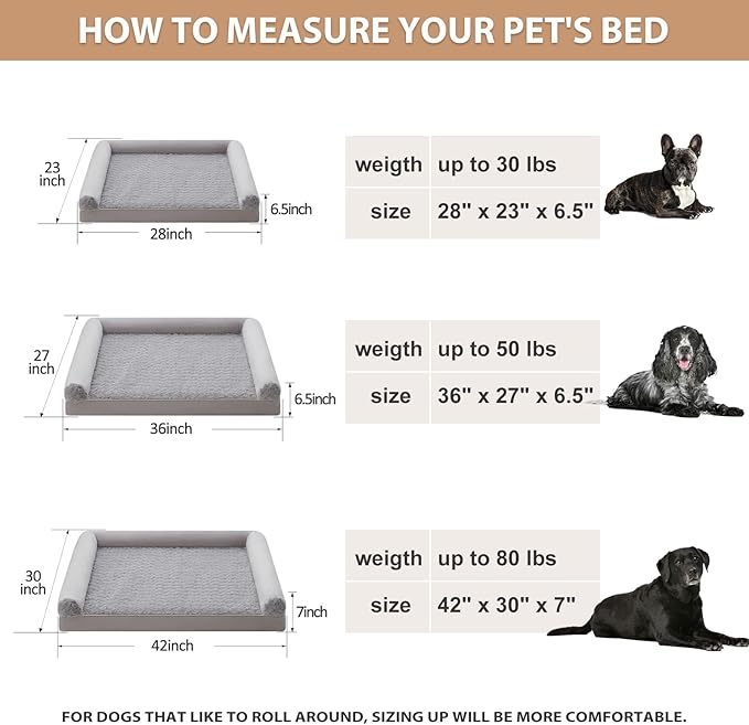 BFPETHOME Dog Beds for Large Dogs, Orthopedic Dog Bed for Medium Large Dogs - Image 6