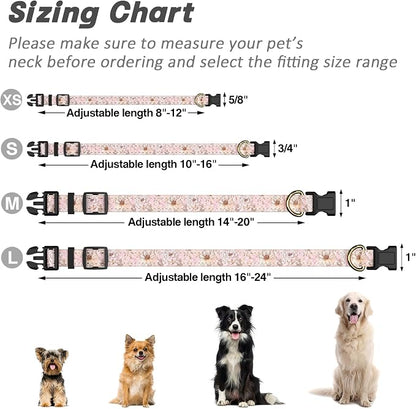 Reflective Dog Collar for Extra Small Dogs, Cute Flower Theme Adjustable - Image 7