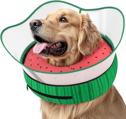 Supet Raised Inflatable Dog Cone Collar to Stop Licking, Soft Dog Cone by Supet