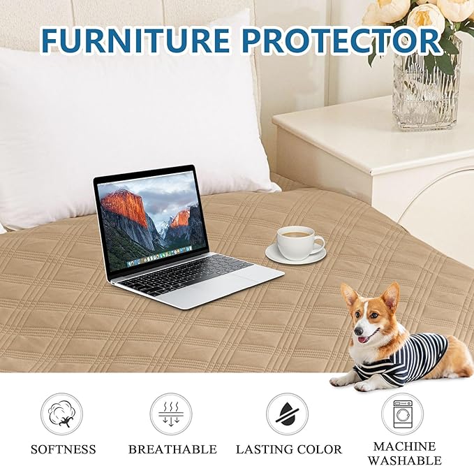 hyha Waterproof Dog Blanket, Reversible Pet Bed Blanket, Soft Sofa Couch Cover - Image 8