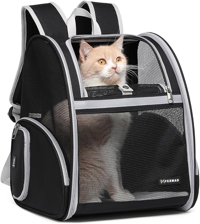 Cat Backpack Carrier for Small Dogs and Medium cat Puppy Kitten Bunny Pet by FERMAO