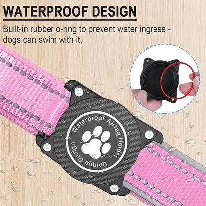 Airtag Dog Collar with Waterproof Air Tag Holder, Luminous Reflective, Soft - Image 2