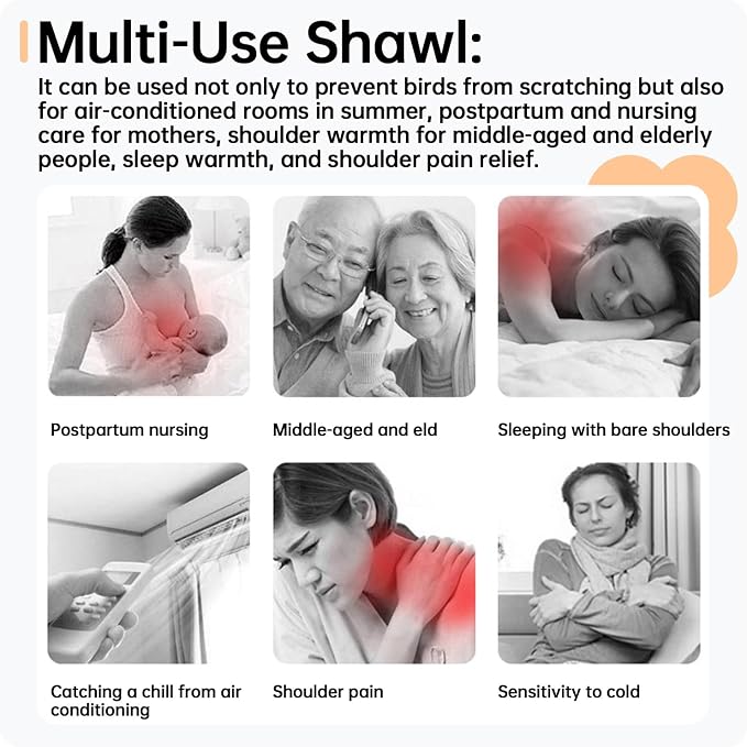 QBLEEV Parrot Anti-Scratch Shoulder Protector, Bird Diaper Poop Cover Pad - Image 6