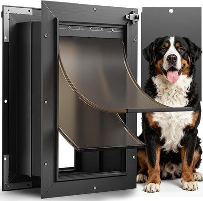 XL Dog Door for Wall, All Aluminum Extra Large Dog Door, Heavy Duty Pet Door by HomePage