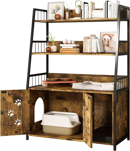 Recaceik Large Cat Litter Box Enclosure by Recaceik