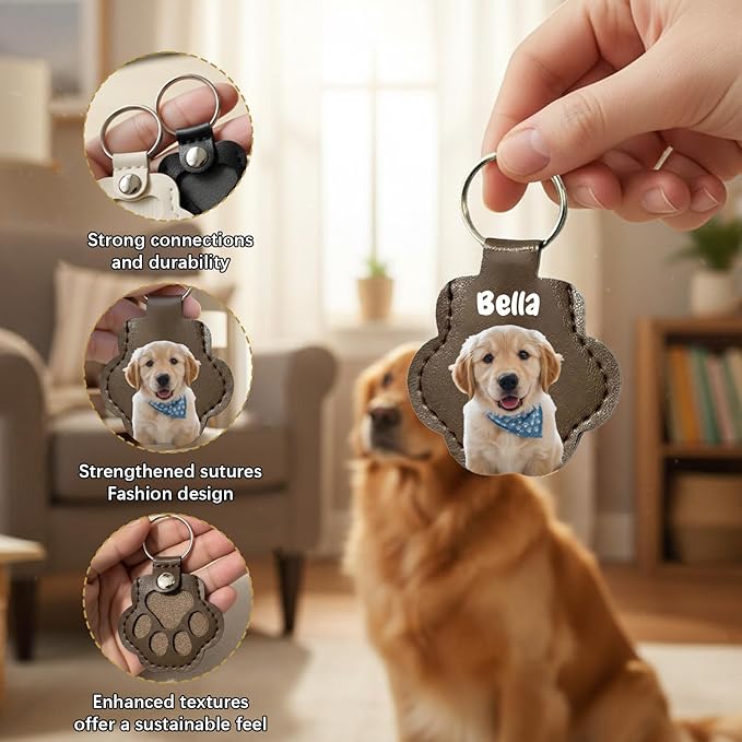 Personalized Dog Hair Keychain Pet Fur Keepsake Pet Memorial Cute Storage - Image 4