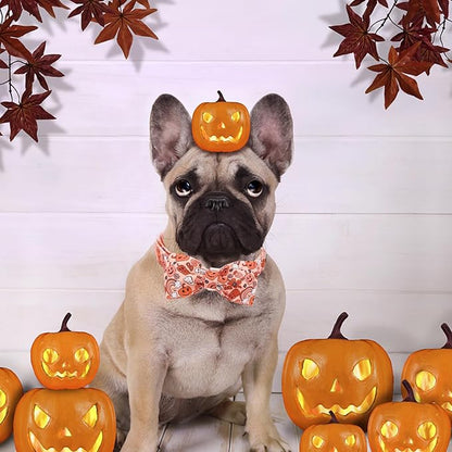 Halloween Dog Collar, Pet Collar Dog Bow Pumpkin Girl Boy Holiday Pet Collar - Image 6