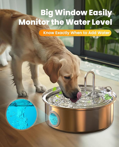oneisall Dog Water Fountain for Large Dogs, 7L/230oz/1.8G Stainless Steel Dog - Image 6