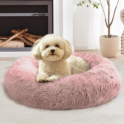 JOLLYVOGUE Calming Dog Bed Medium Size Dog, Anti-Anxiety Donut Medium Pet Bed by JOLLYVOGUE