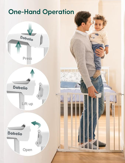 Babelio 36" Tall Baby Gate, PressGuard P7, 29-48" Auto Close Pressure Mounted - Image 4
