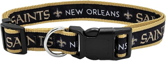 Pets First NFL New Orleans Saints Licensed PET COLLAR, Medium by PETSFIRST