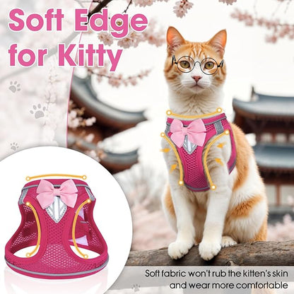 Cat Vest Harness and Leash Set for Walking Escape Proof, Adjustable Kitten - Image 3