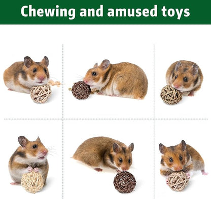 Skylety 15 Pieces Small Animal Chew Balls Rabbits Bunny Treat Chew Toys Guinea - Image 5