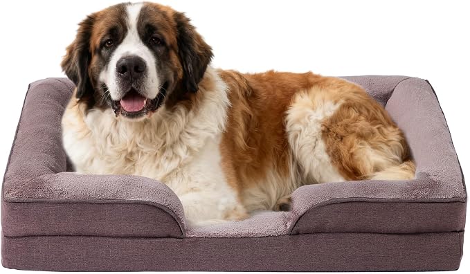 Makigued Orthopedic Dog Bed for Large Dogs Egg Crate Foam Pet Sofa by Makigued