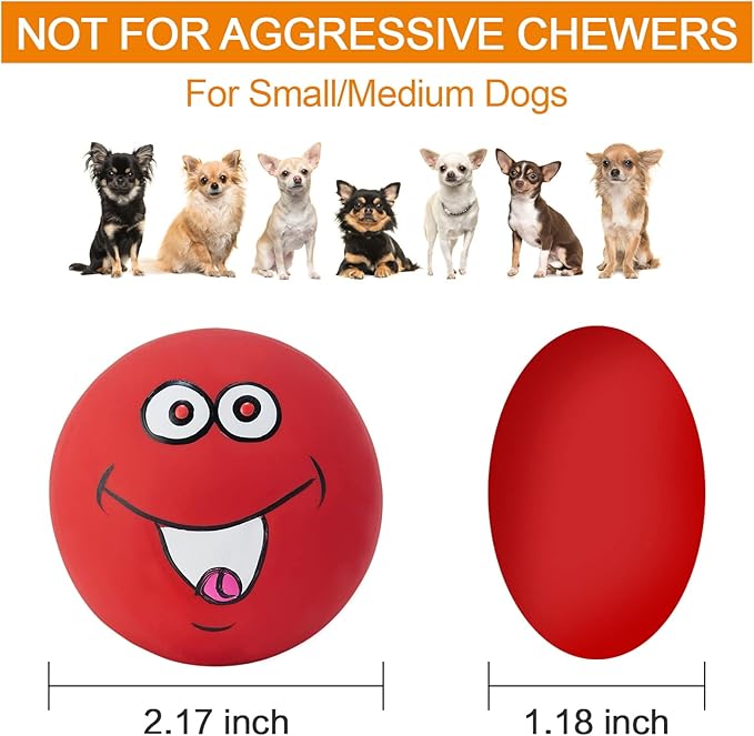 Squeaky Dog Toys Chewing Durable Teething Latex Rubber Soft Interactive Fetch - Image 2