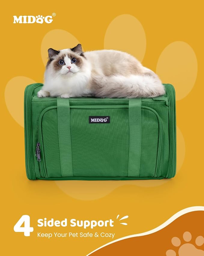 MIDOG Cat Carrier Soft for Small to Medium-Sized Cats, TSA Airline Approved - Image 7