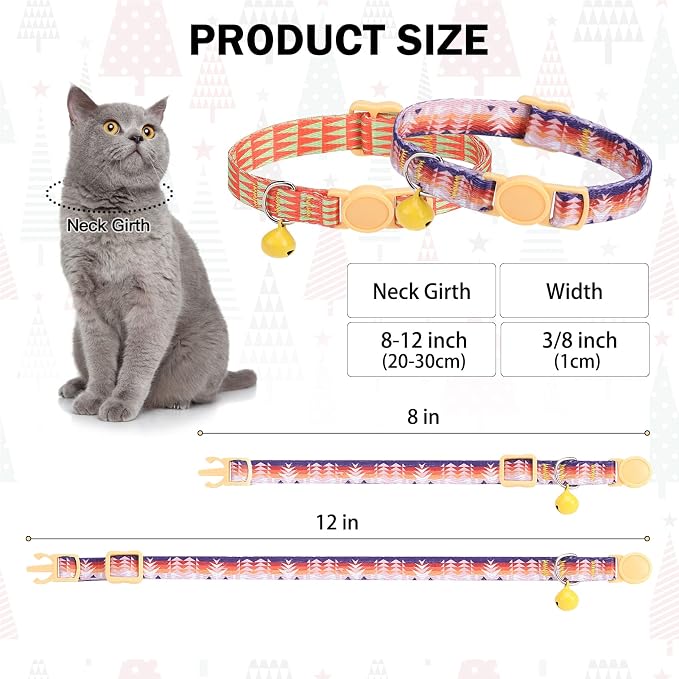 Breakaway Cat Collars for Girl Boy Cats, Spring Summer All Weather Cat Collar - Image 2